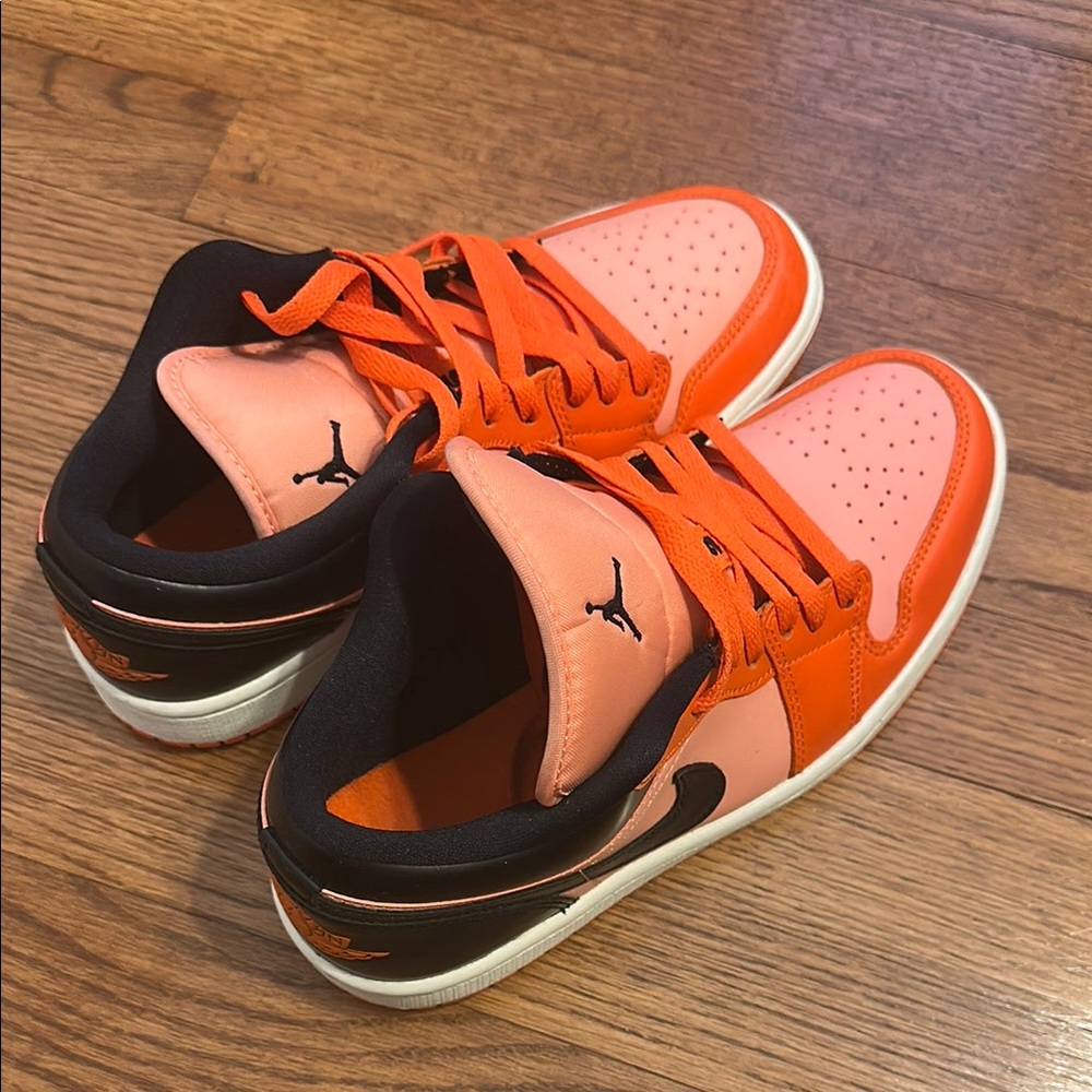 Orange and Black High-Top Sneakers